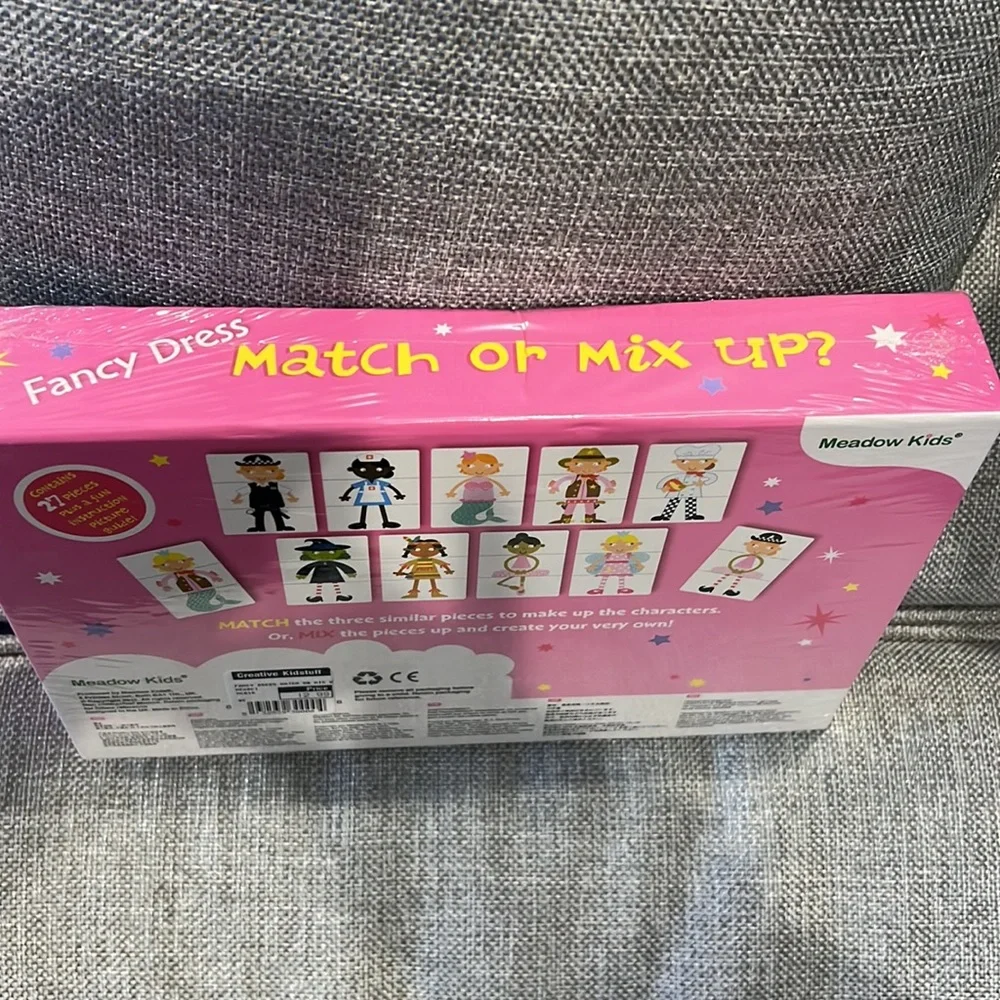 Fancy Dress match or mix up cards. Ages 2+. Brand new in box.